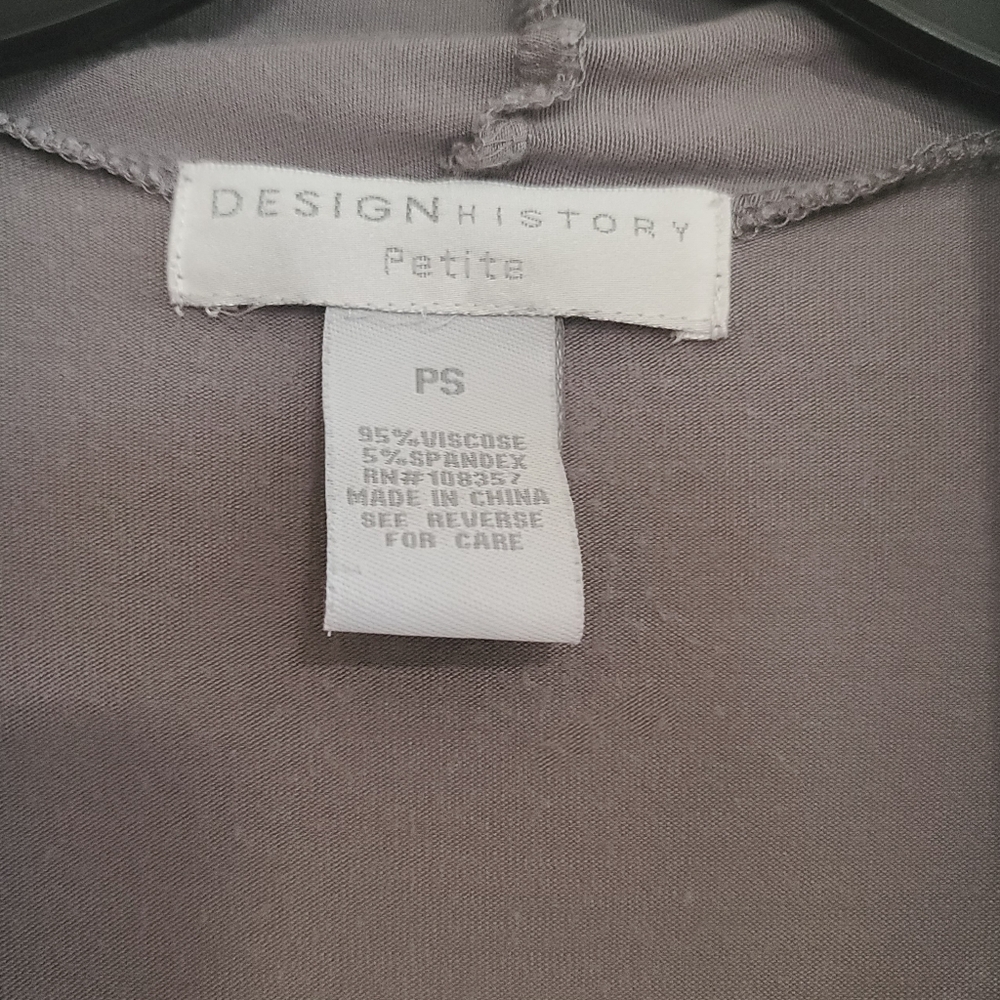 Design History Women's White And Gray Blouse With Attached Long Sleeve Cardigan - Picture 7 of 10